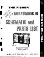 Fisher AMBASSADOR-3-A-920 - Service Manual